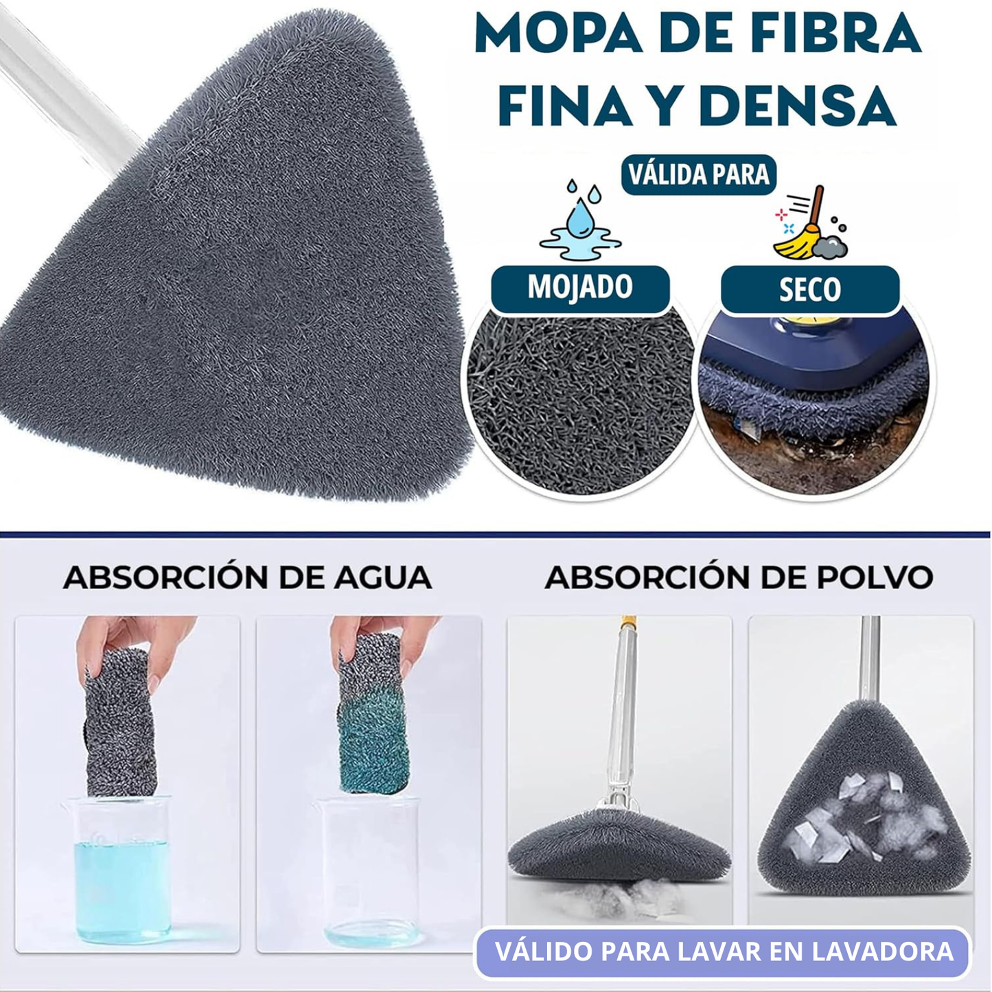 Fregona giratoria 360° triangular